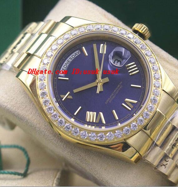 luxury watches mens gold rome blue dial diamond bezel 118348 watch chest 41mm automatic fashion brand men's watch wristwatch, Slivery;brown
luxury watches mens gold rome blue dial diamond bezel 118348 watch chest 41mm automatic fashion brand men's watch wristwatch, Slivery;brown
