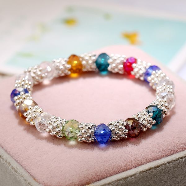 jewelry rainbow charm strands bracelet crystal beads bangles candy snowflake shiny bracelets for women friendship pulseras, Black
jewelry rainbow charm strands bracelet crystal beads bangles candy snowflake shiny bracelets for women friendship pulseras, Black
