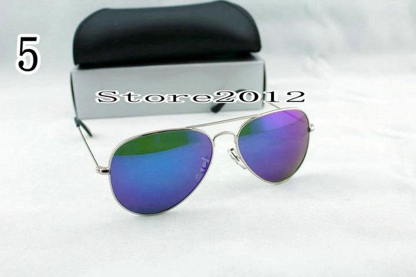 1pcs sell men women designer pilot sunglasses sun glasses silver flash blue mirror glass lenses 58mm 62mm uv protection box cases, White;black
1pcs sell men women designer pilot sunglasses sun glasses silver flash blue mirror glass lenses 58mm 62mm uv protection box cases, White;black