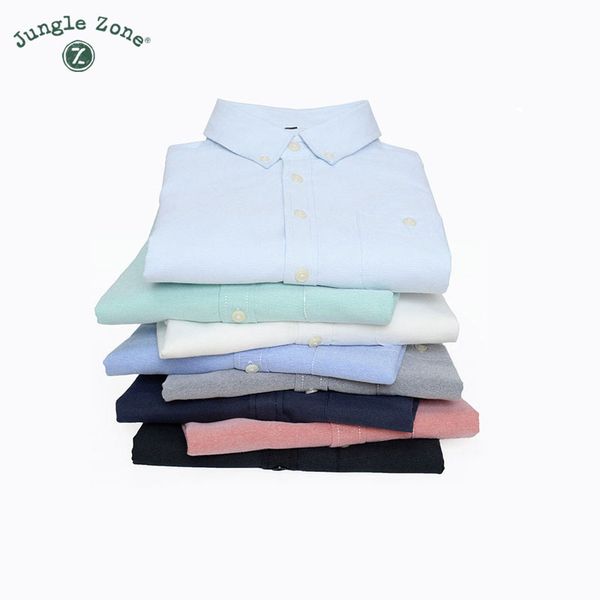 wholesale- jungle zone new men's long-sleeved oxford fabric casual shirt 100% cotton solid color mens shirts cs100, White;black
wholesale- jungle zone new men's long-sleeved oxford fabric casual shirt 100% cotton solid color mens shirts cs100, White;black