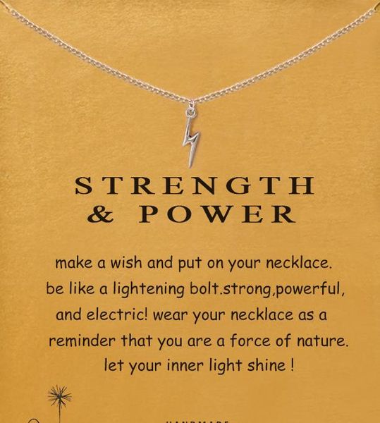 with card silver and gold color, cute dogeared necklace with lightning (strength and power) , no fade, and high quality
with card silver and gold color, cute dogeared necklace with lightning (strength and power) , no fade, and high quality