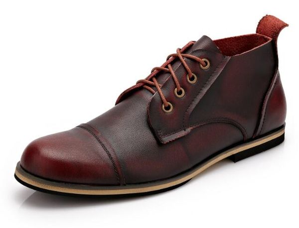 2017 Мужские Сапоги Ручной Работы Коровьей Кожи Ботильоны Британский Стиль Ретро М
2017 Мужские Сапоги Ручной Работы Коровьей Кожи Ботильоны Британский Стиль Ретро М