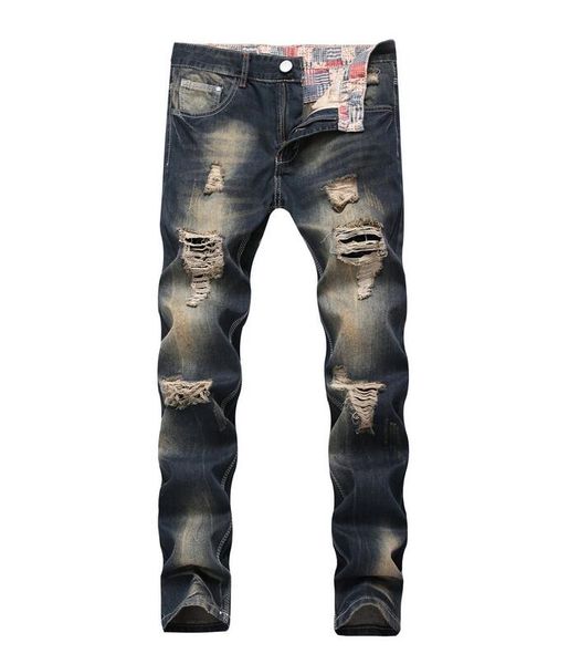 new jeans men ripped jeans fashion brand rap mens moto classic biker jeans hole denim straight slim fit casual pants, Blue
new jeans men ripped jeans fashion brand rap mens moto classic biker jeans hole denim straight slim fit casual pants, Blue
