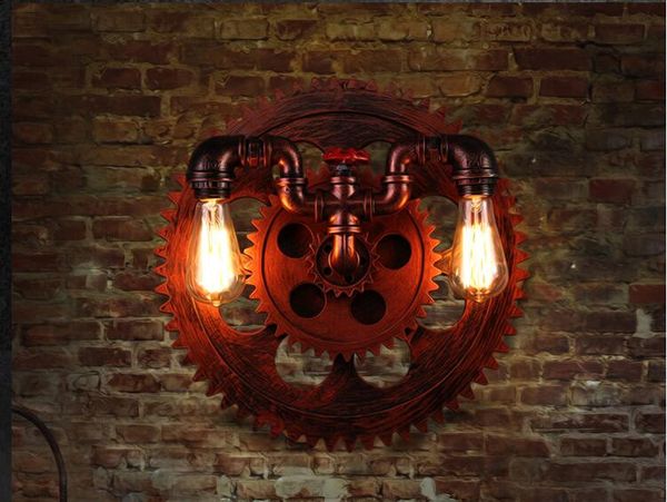american retro water pipe wall light fixtures edison loft industrial antique wall lamp vintage wood gear shape wall sconce lamparas
american retro water pipe wall light fixtures edison loft industrial antique wall lamp vintage wood gear shape wall sconce lamparas