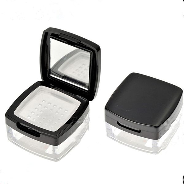 10g empty black loose powder case with mirror, square loose powder box with sifter, plastic cosmetic powder container f20171267
10g empty black loose powder case with mirror, square loose powder box with sifter, plastic cosmetic powder container f20171267