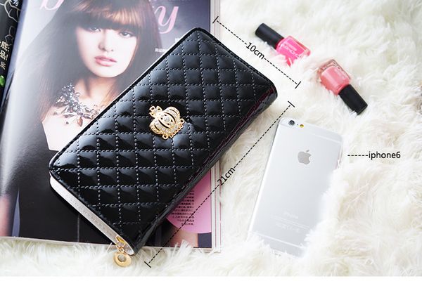 women's wallet women's purse, 2017 summer new zipper women's handbag with a bag of diamonds and a student card bag, Red;black
women's wallet women's purse, 2017 summer new zipper women's handbag with a bag of diamonds and a student card bag, Red;black