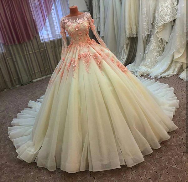 удивительные vestido де новия sheer с длинным рукавом бальные платья свадебные платья 2017 новый арабский дубай с цветами ручной работы свад, White
удивительные vestido де новия sheer с длинным рукавом бальные платья свадебные платья 2017 новый арабский дубай с цветами ручной работы свад, White