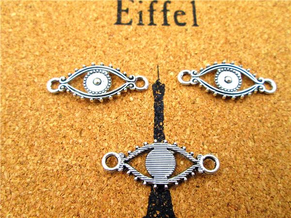 60pcs evil eye charms evil eye connectors antiqued silver tone 11 x 22 mm, Bronze;silver
60pcs evil eye charms evil eye connectors antiqued silver tone 11 x 22 mm, Bronze;silver