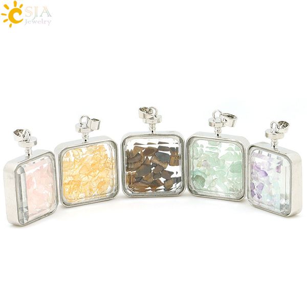 CSJA 1pcs Rose Quartz Citrine Tigers Eye Fluorite Natural Stone Beads Pink Crystal with Cute Fairy Clear Glass Wishing Bottles Pendant E043
CSJA 1pcs Rose Quartz Citrine Tigers Eye Fluorite Natural Stone Beads Pink Crystal with Cute Fairy Clear Glass Wishing Bottles Pendant E043