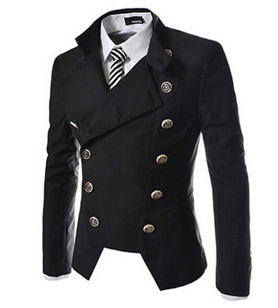 wholesale- fashion suit for men 2016 brand new fashion double breasted men's blazer men slim business suit jackets ing, White;black
wholesale- fashion suit for men 2016 brand new fashion double breasted men's blazer men slim business suit jackets ing, White;black