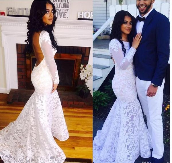 mermaid backless formal evening dresses with long sleeve appliques long custom white long prom dresses 2017 vestidos de formatura, Black
mermaid backless formal evening dresses with long sleeve appliques long custom white long prom dresses 2017 vestidos de formatura, Black