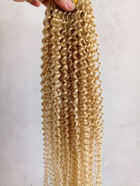 brazilian human virgin remy kinky curly hair weft unprocessed blonde 613# double drawn soft hair extensions, Black
brazilian human virgin remy kinky curly hair weft unprocessed blonde 613# double drawn soft hair extensions, Black