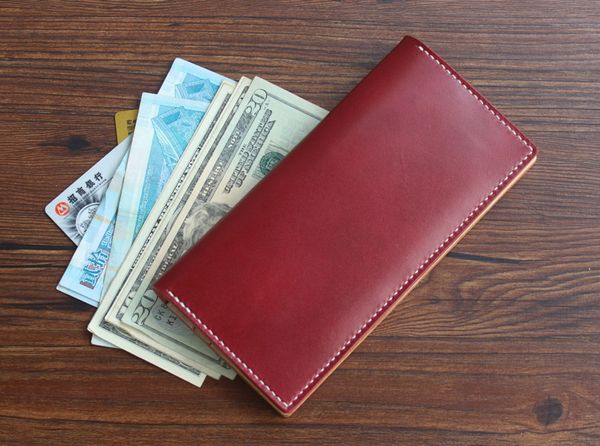 handmade vintage quality leather long fashion women wallets birthday gift moms gift original wipe wax vegetable tanning genuine leather bag, Red;black
handmade vintage quality leather long fashion women wallets birthday gift moms gift original wipe wax vegetable tanning genuine leather bag, Red;black