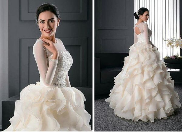 new arrival long sleeve ball gown wedding dresses 2017 bridal gowns with crystal beads belt a line sheer illusion neck custom made, White
new arrival long sleeve ball gown wedding dresses 2017 bridal gowns with crystal beads belt a line sheer illusion neck custom made, White