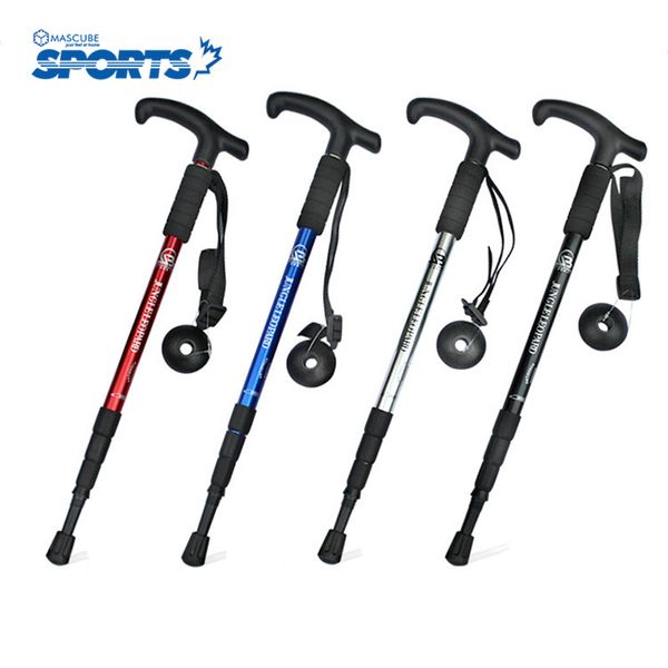 wholesale- new popular alpenstock t handle four sticks aluminum alloy hiking walking stick resistance absorbent shakeproof
wholesale- new popular alpenstock t handle four sticks aluminum alloy hiking walking stick resistance absorbent shakeproof