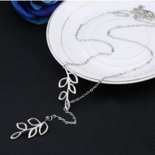 chic olive branch necklaces silver plated womens simple chokers necklaces, Golden;silver
chic olive branch necklaces silver plated womens simple chokers necklaces, Golden;silver
