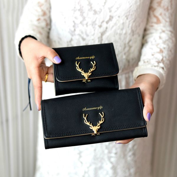 2017 fashion wallet female women purse long zipper solid candy color metal christmas deer wallets pu card holders, Red;black
2017 fashion wallet female women purse long zipper solid candy color metal christmas deer wallets pu card holders, Red;black