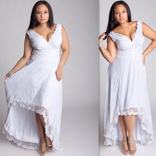 plus size high low lace wedding dresses summer style sequined applique sleeveless v-neck a-line short bridal gowns vestidos de noiva w689, White
plus size high low lace wedding dresses summer style sequined applique sleeveless v-neck a-line short bridal gowns vestidos de noiva w689, White
