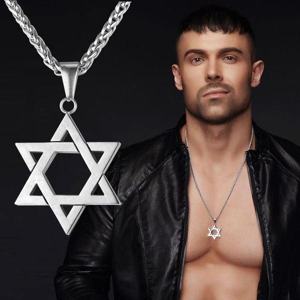 U7 tar of david magen pendant necklace jewi h jewelry women men chain 18k gold black gun plated tainle teel i rael necklace gift, Silver
U7 tar of david magen pendant necklace jewi h jewelry women men chain 18k gold black gun plated tainle teel i rael necklace gift, Silver