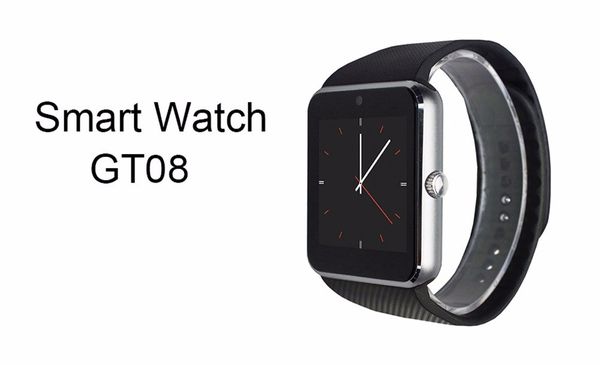

Популярные GT08 умные часы Синхронизация часов с Sim Bluetooth SmartWatch для Apple, IOS huawei Samsung Android телефон PK DZ09 A1