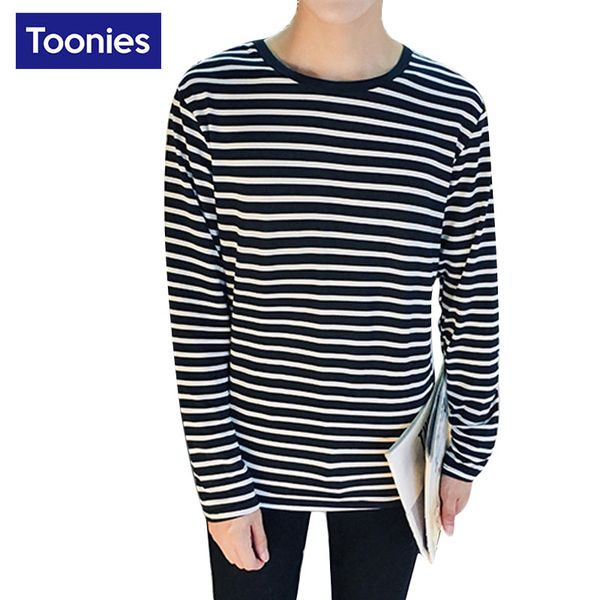 wholesale- casual long sleeve men's t-shirts slim fit man's t-shirt striped mans t shirt 2017 pullover tees sweatshirt brand clot, White;black
wholesale- casual long sleeve men's t-shirts slim fit man's t-shirt striped mans t shirt 2017 pullover tees sweatshirt brand clot, White;black