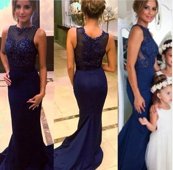dark navy blue evening dresses lace appliques beaded women dress floor length celebrity party prom gowns for ladies, Black
dark navy blue evening dresses lace appliques beaded women dress floor length celebrity party prom gowns for ladies, Black
