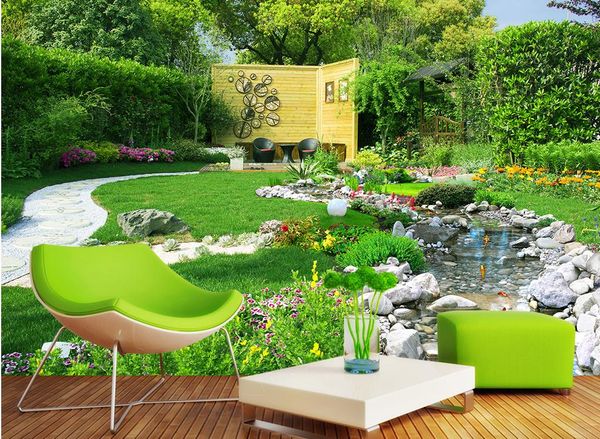 home decor living room natural art garden river landscape landscape background wall background painting