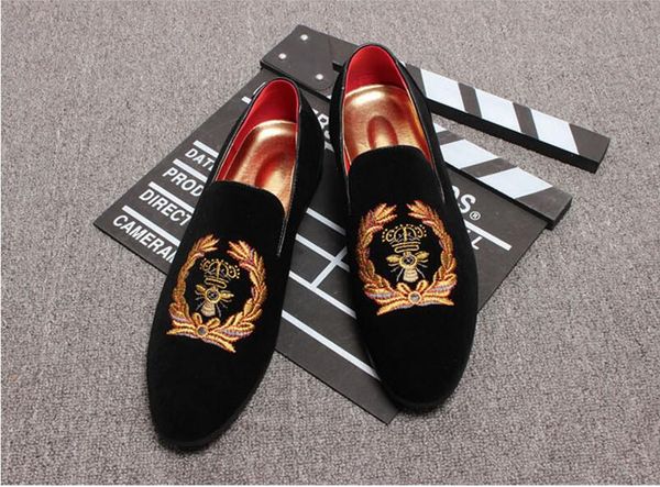 men suede leather moccasins mens casual rhinestone embroidered oxfords loafers man shoes party driving flats eu sizes 38-45, Black
men suede leather moccasins mens casual rhinestone embroidered oxfords loafers man shoes party driving flats eu sizes 38-45, Black