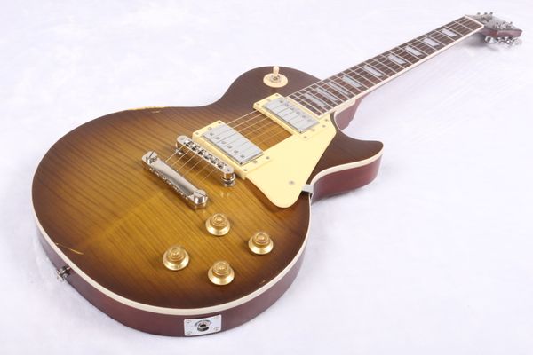 custom aged relic vintage sunburst electric guitar flame maple nitrocellulose mahogany body finish striped electric guitar
custom aged relic vintage sunburst electric guitar flame maple nitrocellulose mahogany body finish striped electric guitar