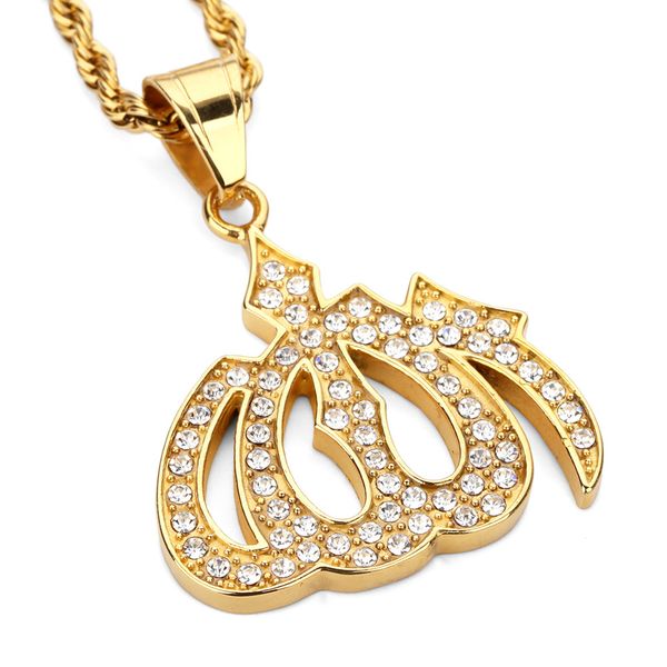 europe and the united states fashion stainless steel drill ara god necklace pendant high-quality thick gold plating tide brand hip-hop jewel, Silver
europe and the united states fashion stainless steel drill ara god necklace pendant high-quality thick gold plating tide brand hip-hop jewel, Silver