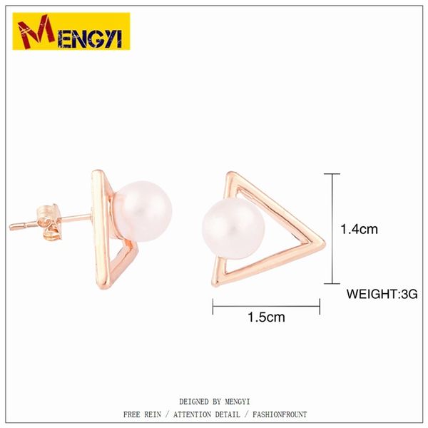 triangle stud earrings for women new summer style alloy imitation pearl jewelry bijoux brincos wholesale earring, Golden;silver
triangle stud earrings for women new summer style alloy imitation pearl jewelry bijoux brincos wholesale earring, Golden;silver