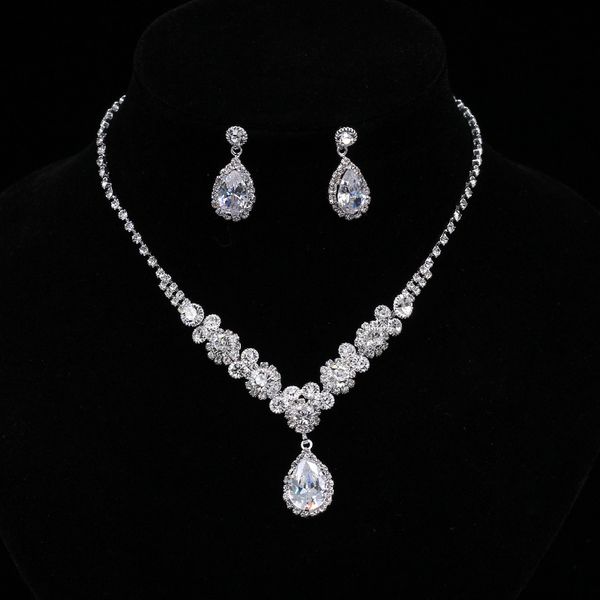 Простые ювелирные изделия Кристалл Люкс наборы цвета серебра Rhinestone воды падение 
Простые ювелирные изделия Кристалл Люкс наборы цвета серебра Rhinestone воды падение