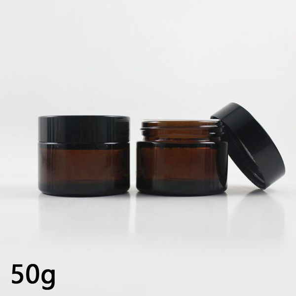 50ml refillable amber glass facial cream sample empty jar containers 50gram brown makeup face cream bottle packaging with white inner lid
50ml refillable amber glass facial cream sample empty jar containers 50gram brown makeup face cream bottle packaging with white inner lid