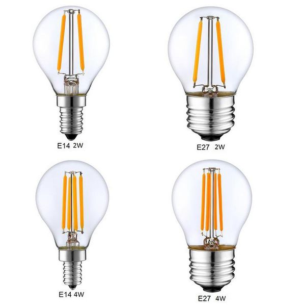 

Dimmable E14 E27 G45 ретро светодиодные накаливания света Глобус лампа 2 Вт 4 Вт Edison старинные ампулы светодиодные лампы 220 В 110 в крытый освещение