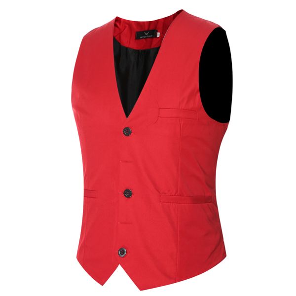 Wholesale- 2016 new design fashion 9 solid colors mens plus size 6XL vests of men suit vest men
Wholesale- 2016 new design fashion 9 solid colors mens plus size 6XL vests of men suit vest men