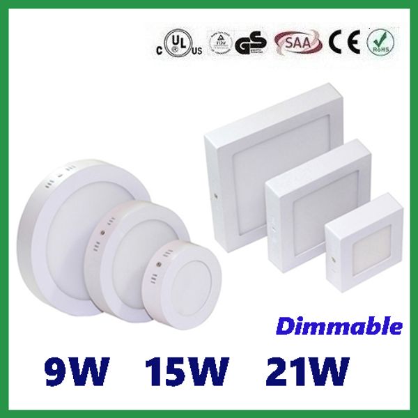 dimmable 9w 15w 21w round / square led panel light surface mounted led downlight lighting led ceiling spotlight ac85-265v
dimmable 9w 15w 21w round / square led panel light surface mounted led downlight lighting led ceiling spotlight ac85-265v