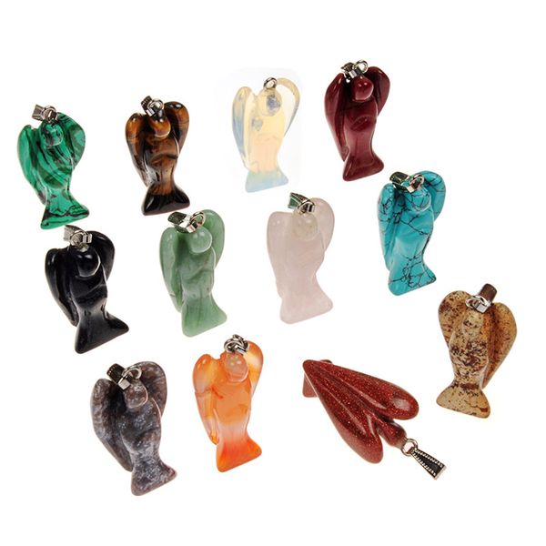 wholesale 10pcs multi-style angel rose quartz malachite carved powerful healing crystals and gemstone pocket guardian reiki statue pendant, Silver
wholesale 10pcs multi-style angel rose quartz malachite carved powerful healing crystals and gemstone pocket guardian reiki statue pendant, Silver