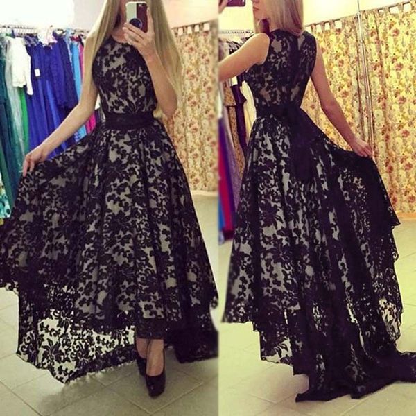 high low black appliques special occasion prom dresses new arrival lace a line formal classic evening gowns custom made
high low black appliques special occasion prom dresses new arrival lace a line formal classic evening gowns custom made