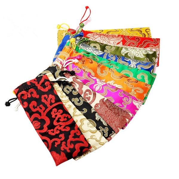 lengthen rich flower cloth drawstring bag chinese silk brocade jewelry necklace gift pouch ox horns comb trinket storage pocket 50pcs/lot, Pink;blue
lengthen rich flower cloth drawstring bag chinese silk brocade jewelry necklace gift pouch ox horns comb trinket storage pocket 50pcs/lot, Pink;blue