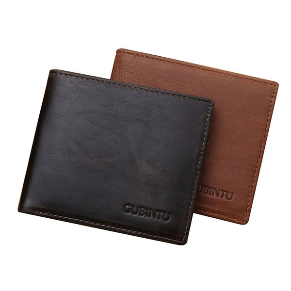 business mens wallets fashion genuine leather short carteras black coffee solid color 3 folds id credit card holder purse wallet, Red;black 
business mens wallets fashion genuine leather short carteras black coffee solid color 3 folds id credit card holder purse wallet, Red;black