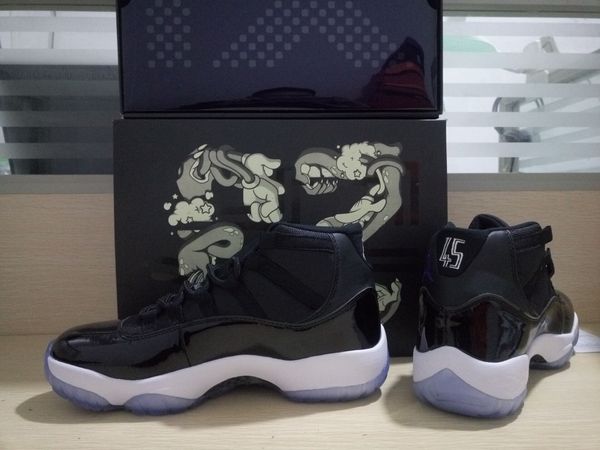with box 11s space jam mens basketball shoes 11 sneaker 45 back heel women sneakers boots tennis shoes