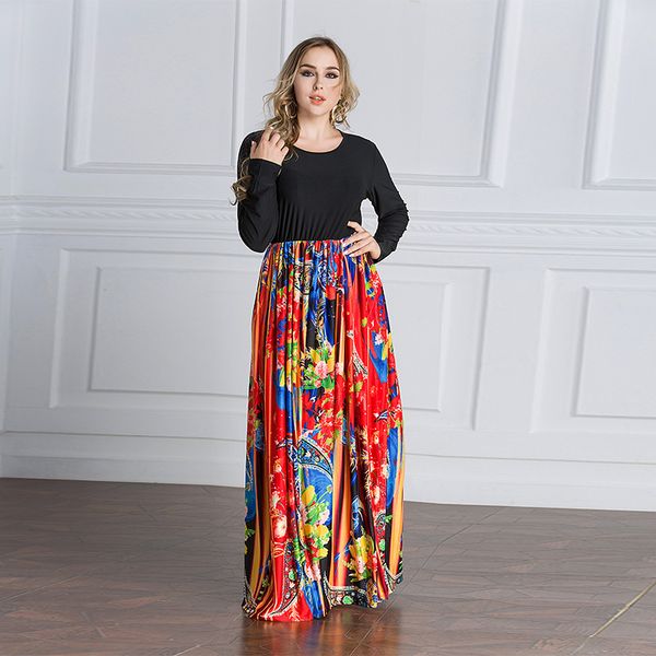 wholesale muslim women floal print kaftan dress s-6xl plus size women patchwork long sleeved maxi dress, Red
wholesale muslim women floal print kaftan dress s-6xl plus size women patchwork long sleeved maxi dress, Red