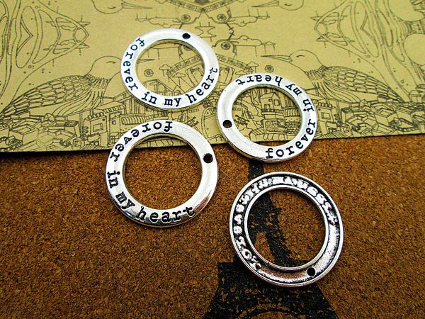 45pcs 28mm tibetan silver circle forever in my heart charms pendants wholesale, Bronze;silver
45pcs 28mm tibetan silver circle forever in my heart charms pendants wholesale, Bronze;silver