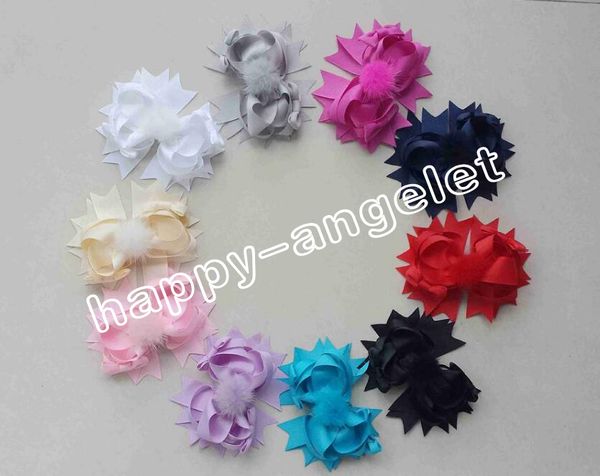 20pcs boutique lady girl 4.5" fabric and fur pom pom hair bows clips pompon headwear pompoms hair elastic accessories hairpins gr107, Slivery;white
20pcs boutique lady girl 4.5" fabric and fur pom pom hair bows clips pompon headwear pompoms hair elastic accessories hairpins gr107, Slivery;white