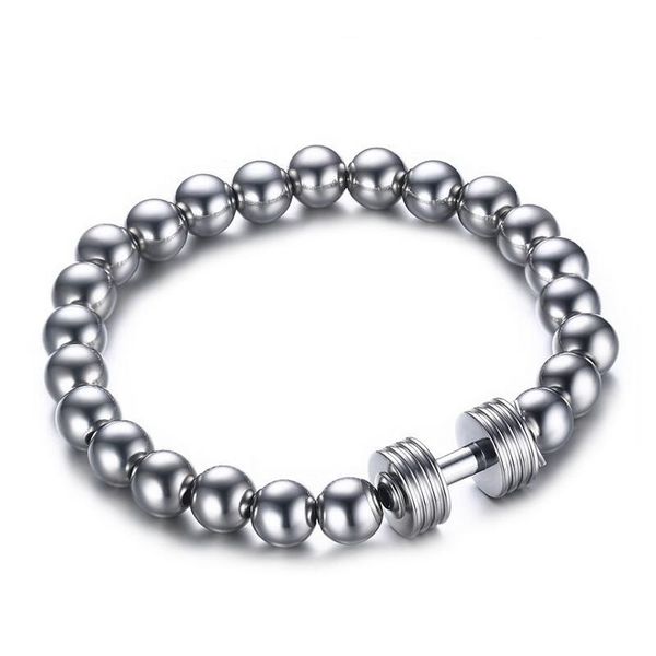 men's power barbell jewellry wholesale 8mm hematite beads with stainless steel fitness dumbbell charm bracelets, Black
men's power barbell jewellry wholesale 8mm hematite beads with stainless steel fitness dumbbell charm bracelets, Black