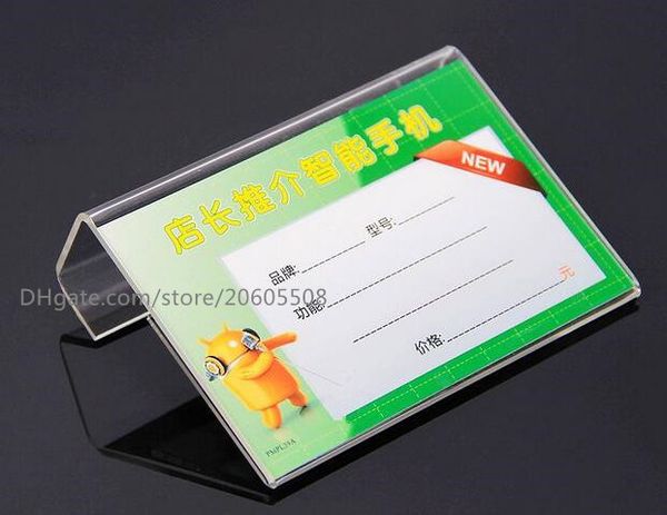 clear acrylic l shape table sign price tag label display stand paper promotion name card desk frame label display holder 10pcs
clear acrylic l shape table sign price tag label display stand paper promotion name card desk frame label display holder 10pcs