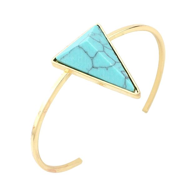 fashion triangle shaped blue white turquoise bracelet natural stone gold plated open bracelets for women fine jewelry f0517, Golden;silver
fashion triangle shaped blue white turquoise bracelet natural stone gold plated open bracelets for women fine jewelry f0517, Golden;silver