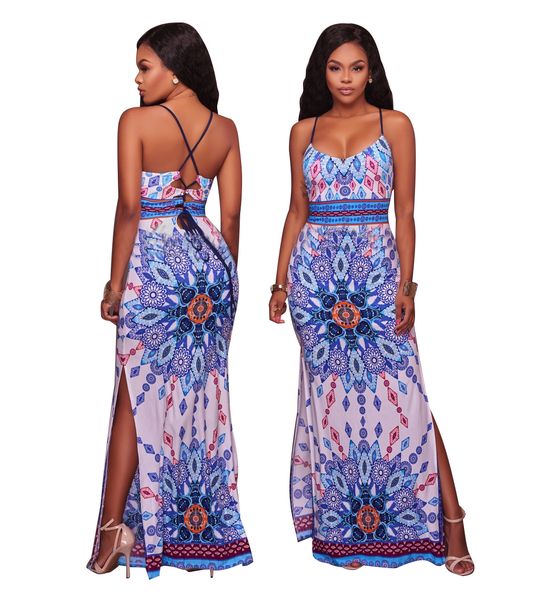 summer women long dresses high split backless cross lace up sleeveless printed plus size beach maxi dress, Black;gray
summer women long dresses high split backless cross lace up sleeveless printed plus size beach maxi dress, Black;gray