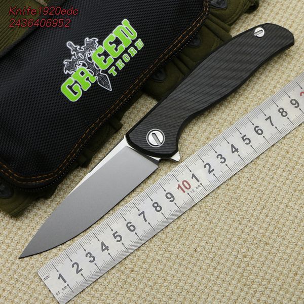 GREEN THORN NEW M390 F95 HATI Titanium + CF Handle Flipper folding knife Outdoor Camping EDC tools Hunting Hiking pocket knives
GREEN THORN NEW M390 F95 HATI Titanium + CF Handle Flipper folding knife Outdoor Camping EDC tools Hunting Hiking pocket knives