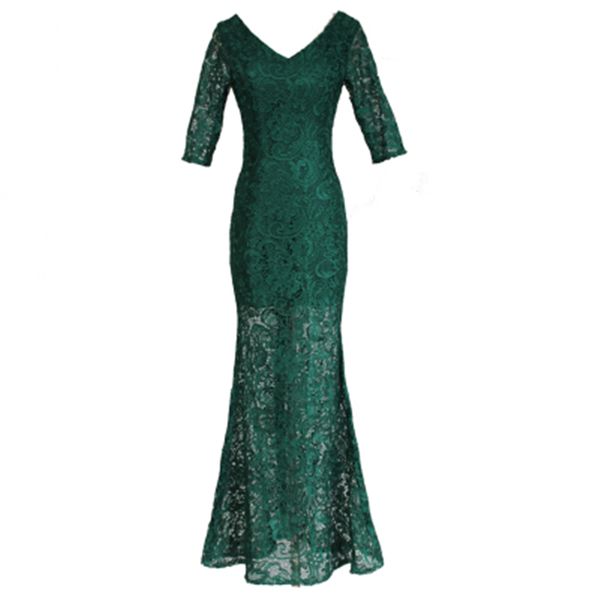 lace mermaid evening dress with v neckline lace up 2018 silver ink green long formal dress wear, Black;red
lace mermaid evening dress with v neckline lace up 2018 silver ink green long formal dress wear, Black;red